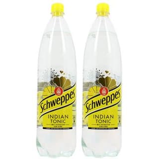 Schweppes Boisson gazeuse Indian tonic, Lot de 2x1,5L