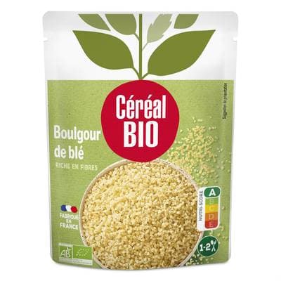 Céréal Bio Boulghour au naturel bio en sachet micro-ondable, 250g