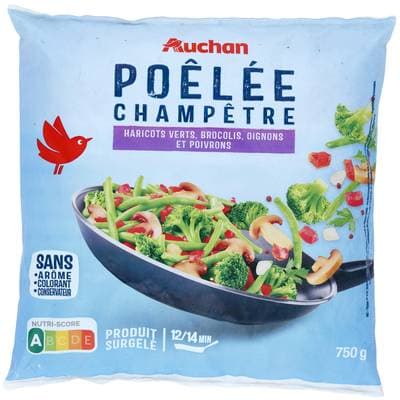 Auchan Poêlée de légumes champêtre, 750g