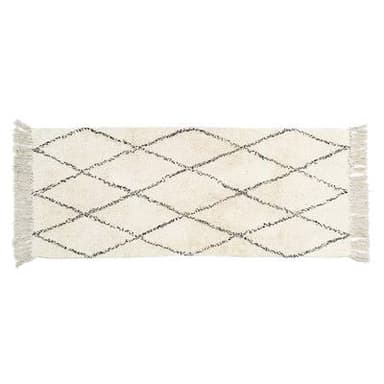 Arvix Tapis de bain coton à franges BERBERE XL, 120 x 50 cm