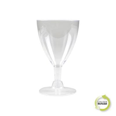 Homea Verres à pied en plastique réutilisable, 6 verres a pied réutilisables