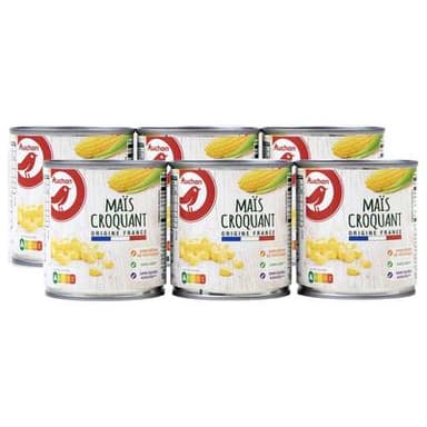 Auchan Maïs croquant sans résidu de pesticides, Lot de 2 - 3x140g