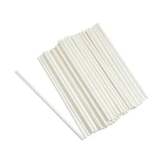 Homea Paille carton blanc 20cm, 50 pailles