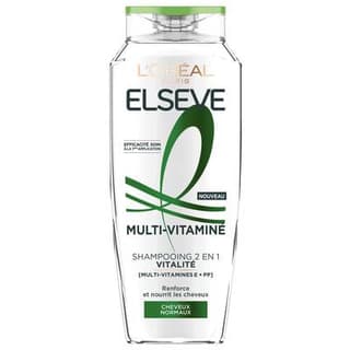 Elsève Shampooing Multi Vitaminé 2en1 Vitalité, 300ml