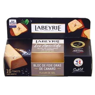Labeyrie Bloc de Foie Gras de Canard à la Fleur de Sel, 100g