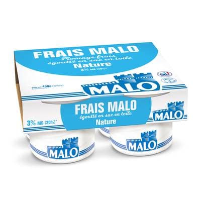 Malo Fromage frais 20%mg, 4x100g
