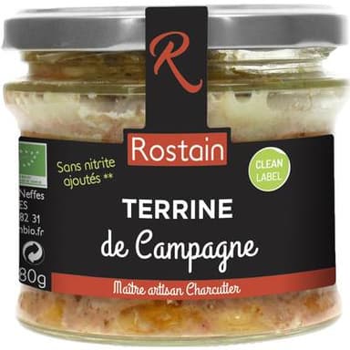 Rostain Terrine de campagne bio, 180g