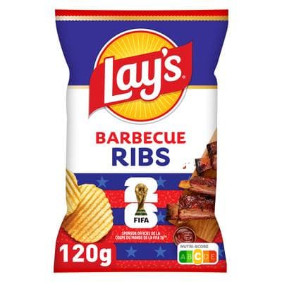 Lay's Chips ondulées saveur barbecue rib's, 120g