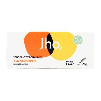 JHO - Tampons bio sans applicateur Super
