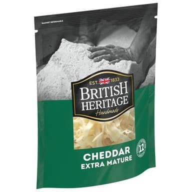 British Heritage Cheddar râpé 12 mois d'affinage, 150g