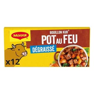 Maggi Bouillon Kub dégraissé - Pot au Feu, 12x10g