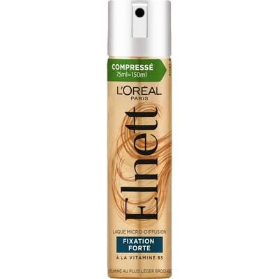 Elnett Laque Fixation Forte à la Vitamine B5 Compressé, 75ml