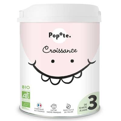Popote Lait de Croissance Bio 3ème âge en Poudre, Dès 10 Mois, 800g