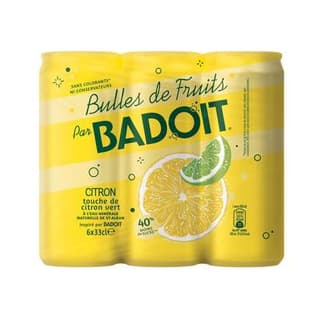Badoit Bulles de fruits Citron-citron vert, 6x33cl