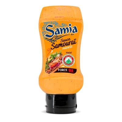 Samia Sauce Samouraï Pimentée Halal en flacon souple Squeeze Top Down, 330g
