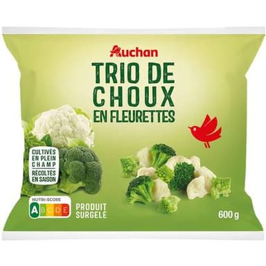 Auchan Trio choux en fleurette, 500g