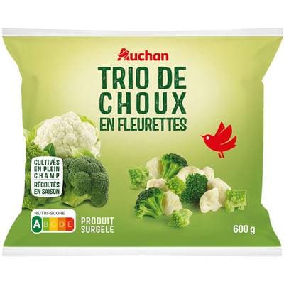 Auchan Trio choux en fleurette, 500g