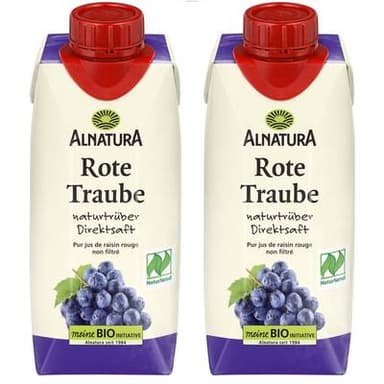 Alnatura Jus de raisin bio, Lot de 2x33cl
