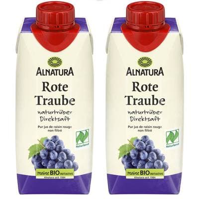 Alnatura Jus de raisin bio, Lot de 2x33cl