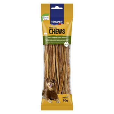 Vitakraft Natural Chews Intestin de Porc Séché- Friandise Récompense pour chien, 60g