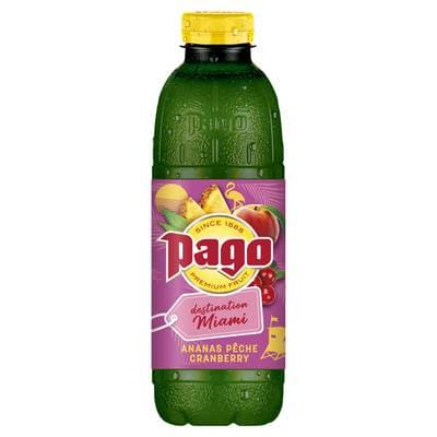 Pago Jus de fruits Destination Miami Ananas Pêche Cranberry, 75cl