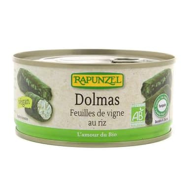 Rapunzel Feuilles de vignes au riz Dolmas Bio, 280g