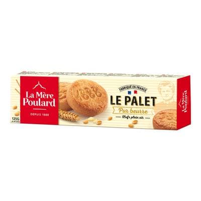 La Mère Poulard Le palet biscuits sablés pur beurre aux oeufs plein air, 125g