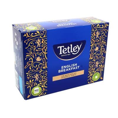 Tetley Thé English breakfast, 100 sachets