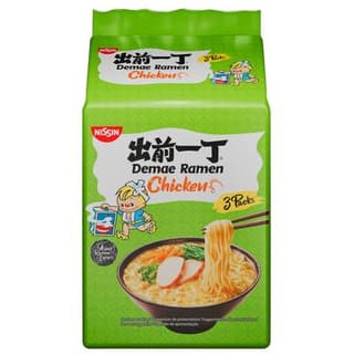 Nissin Soupe instantanée façon asiatique saveur poulet en brique individuelle, 3x100g