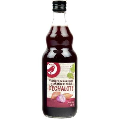 Auchan Vinaigre de vin rouge au jus d'échalote 6% d'Acidité, 75 cl