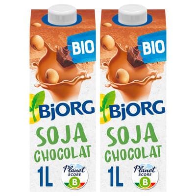 Bjorg Soja Chocolat Boisson Végétale Bio, Lot de 2x1L