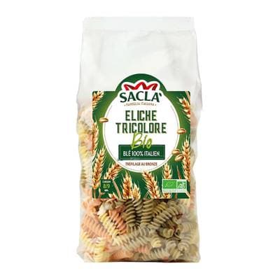 Sacla Pâtes Eliche Tricolore Bio, 500g