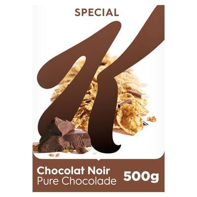 Spécial K de Kellogg's Céréales Chocolat Noir, 500g