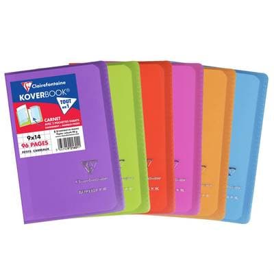Clairefontaine Carnet Koverbook 9x14, 96 pages * couleur non garantie