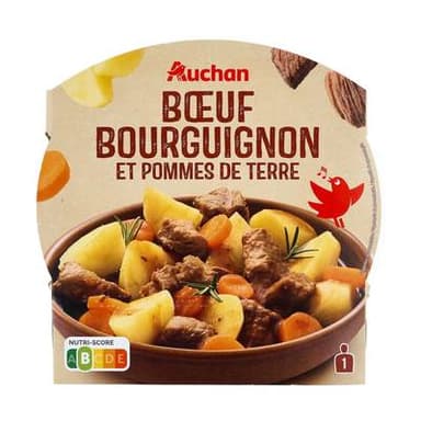 Auchan Boeuf bourguignon et pommes de terre, 300g
