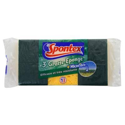  - Spontex - Éponges gratte eponge + microfibre
