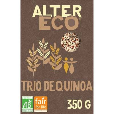 Alter Eco - Commerce Equitable Trio de quinoa Bio du Pérou, 350g