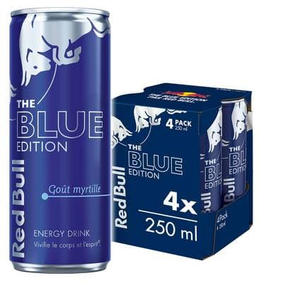 Red Bull Boisson énergisante goût myrtille, 4x25cl