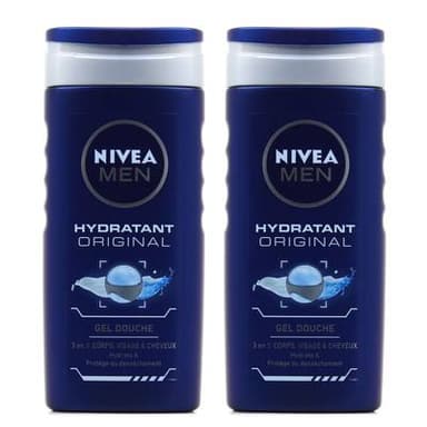 Nivea Men Gel douche 3en1 hydratant original, Lot de 2x250ml