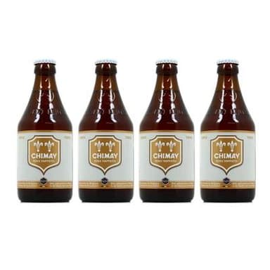 Chimay Bière Trappiste blanche 8°, Lot de 4x33cl