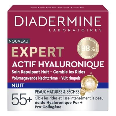 Diadermine Crème Nuit Visage Anti-rides Expert, 50ml