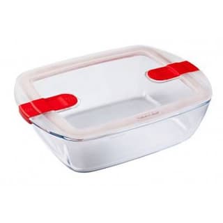 Pyrex Cook & Heat Plat en verre rectangulaire avec couvercle spécial micro-ondeseat, 2500ml