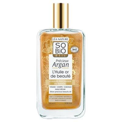 SO'BIO ETIC Huile Sèche Sèche aux 4 Huiles du Maroc Précieux Argan, 100ml