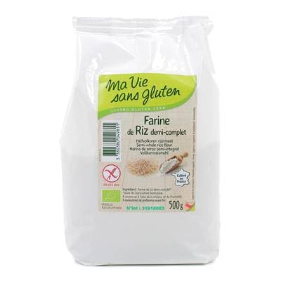 Ma Vie Sans Gluten Farine de riz 1/2 complet, sans gluten,Bio, 500g
