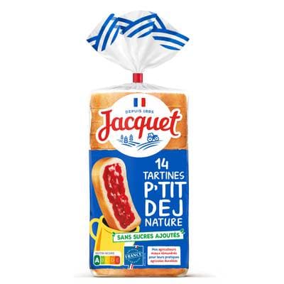 Jacquet Pain de Mie Tartine P'tit Dej, 14 tranches - 410g