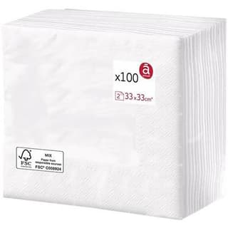 ACTUEL Serviettes 33 x 33 cm, 100 serviettes
