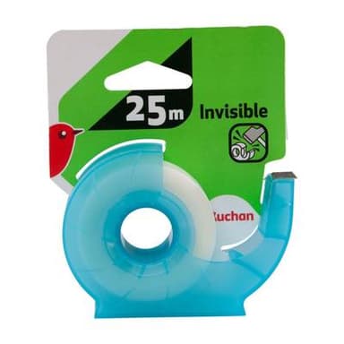 Auchan Ruban adhésif invisible avec dévidoir, Dimensions  19mm x 25m