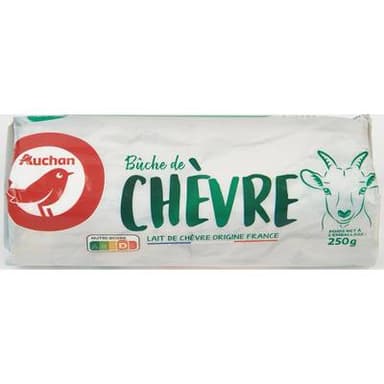 Auchan Bûche de chèvre fondante, 250g