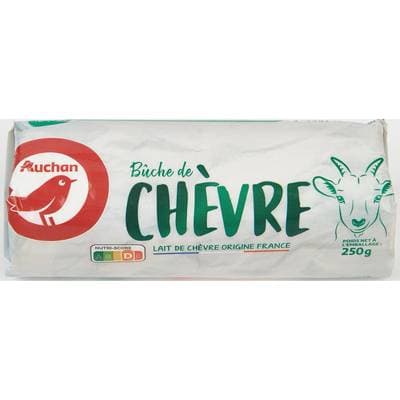Auchan Bûche de chèvre fondante, 250g