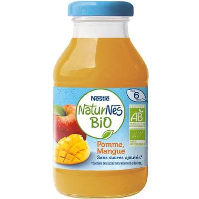 Nestlé - Naturnes Bio Pomme Mangue Bio Boisson Bébé Dés 6 mois, 20cl